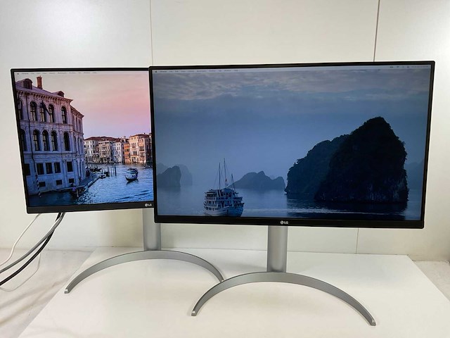 Lg (27up850/27up850k) 27”, 3840x2160 (uhd) ips monitors (2x) - afbeelding 1 van  12
