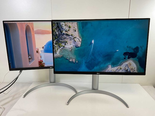 Lg (27up850/27up850k) 27”, 3840x2160 (uhd) ips monitors (2x) - afbeelding 1 van  12