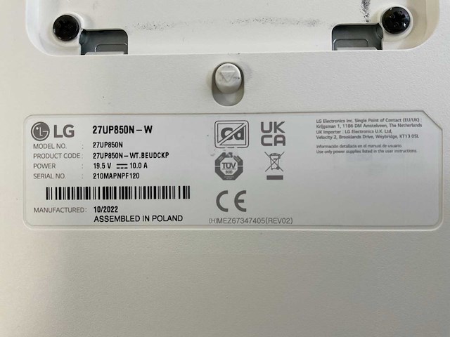 Lg (27up850k) 27”, 3840x2160 (uhd) ips monitor - afbeelding 6 van  6