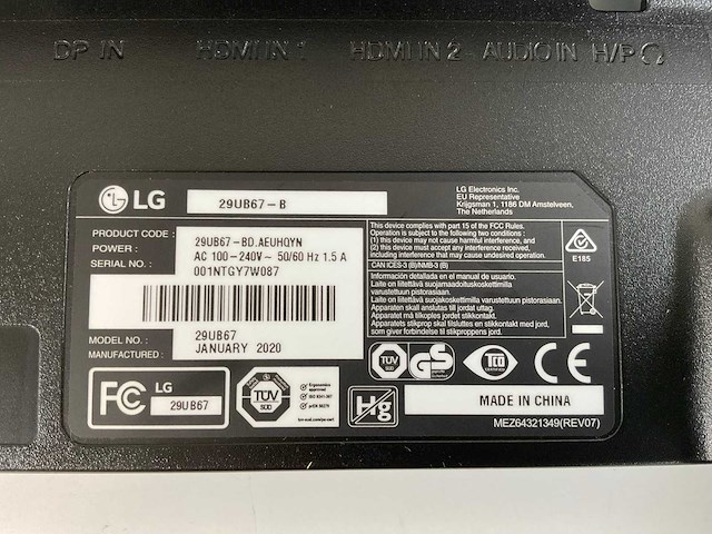 Lg (29ub67-b) 29”, 2560x1080 (qhd) ah-ips monitor - afbeelding 6 van  6