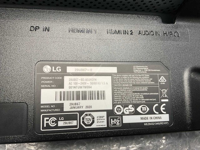 Lg (29ub67-b) 29”, 2560x1080 (qhd) ah-ips monitor - afbeelding 7 van  7