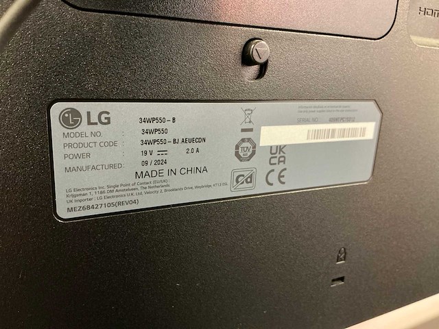 Lg 34wp550-b monitor - afbeelding 2 van  2