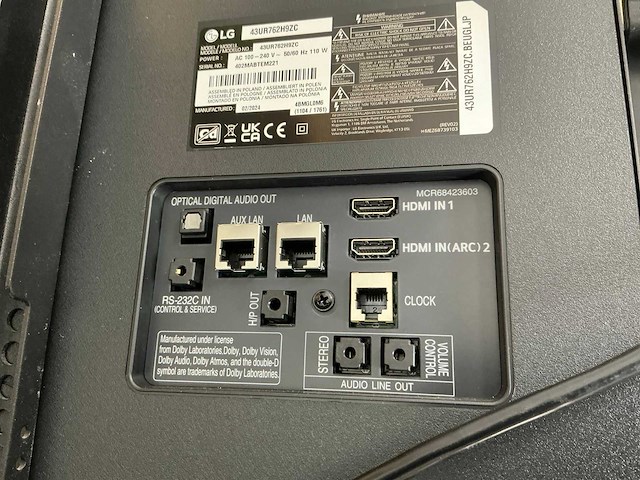 Lg 43ur762 televisie - afbeelding 7 van  7