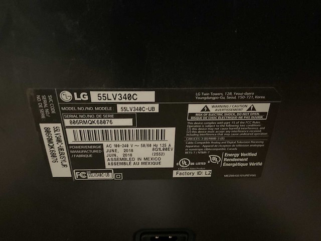 Lg 55lv340c televisie - afbeelding 6 van  6