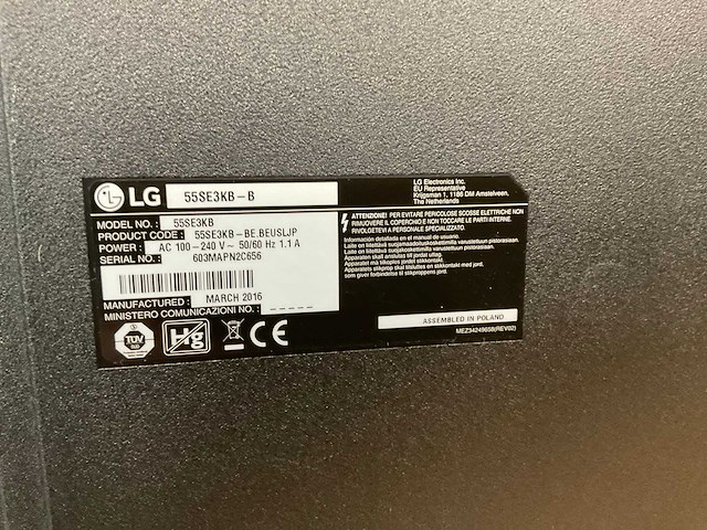 Lg (55se3kb) 55”, 1920x1080 (fhd) ips monitor - afbeelding 6 van  6