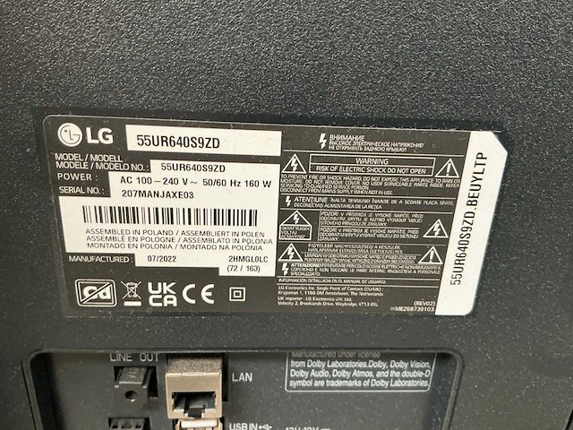 Lg 55ur640s9zd 55” signage tv - afbeelding 3 van  3