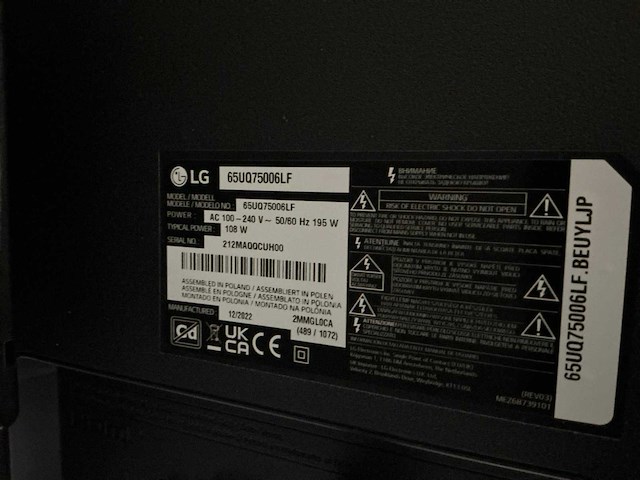 Lg 65uq75006lf televisie - afbeelding 4 van  7