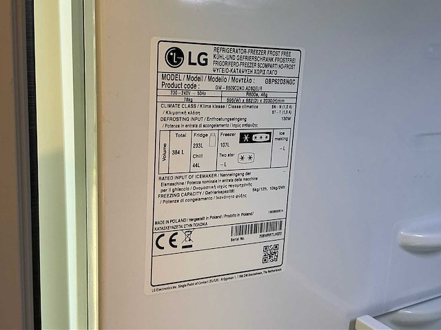 Lg gbp62dsngc koelkast - afbeelding 2 van  4