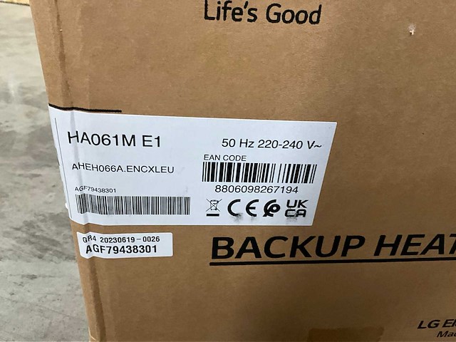 Lg ha061m.e1 backup verwarmer elektrisch 6kw 1-fase 230v monobloc - afbeelding 5 van  6
