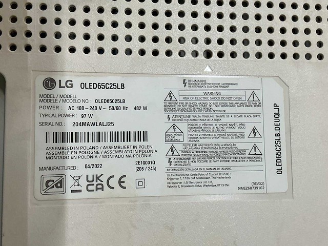 Lg oled65c25lb 65” oled televisie - afbeelding 6 van  9