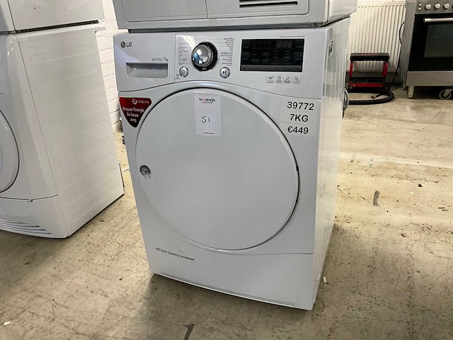 Lg rc7055ah1m 7kg warmtepompdroger - afbeelding 1 van  3