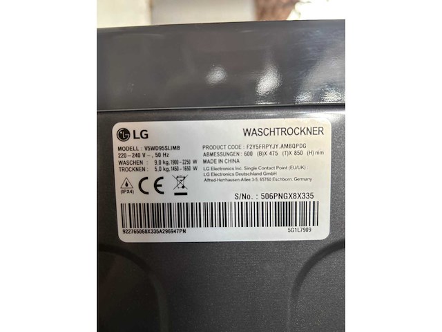 Lg v5wd95slimb wasmachine | lg olde c5 tv - afbeelding 4 van  6