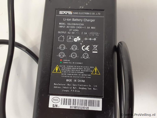Li-ion acculader 42v sslc084v42xh - afbeelding 3 van  3