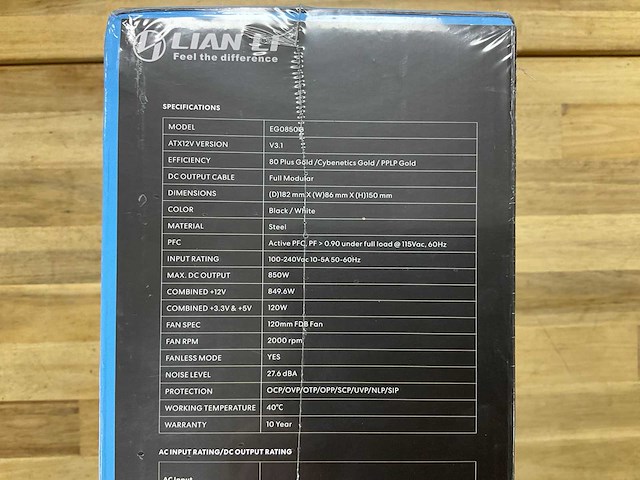 Lian li eg0850g edge gold psu - afbeelding 3 van  4