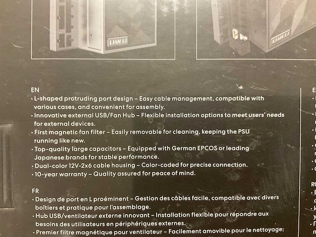 Lian li eg0850g edge gold psu - afbeelding 2 van  4