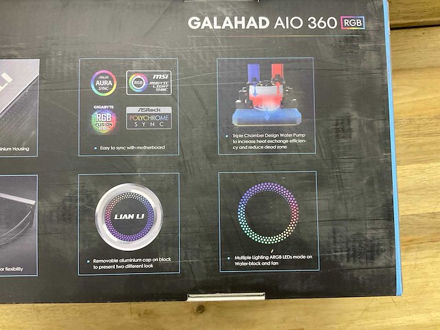 Lian li galahad aio 360 all in one cpu cooler - afbeelding 4 van  5