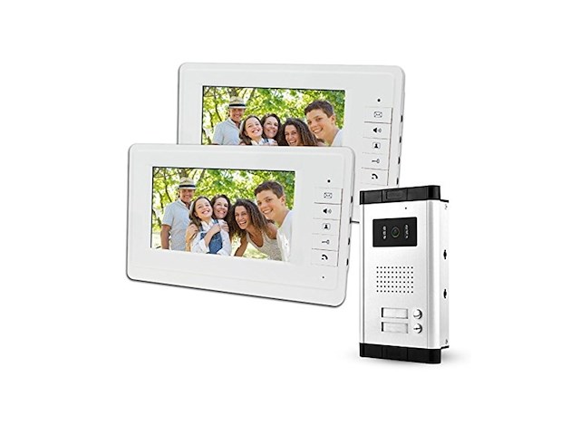 Libo 7 inch bedrade video deurbel twee monitoren, ir camera, nachtzicht - afbeelding 1 van  5