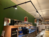 Lichtrail met 10 hanglampen en 6 spots - afbeelding 1 van  3