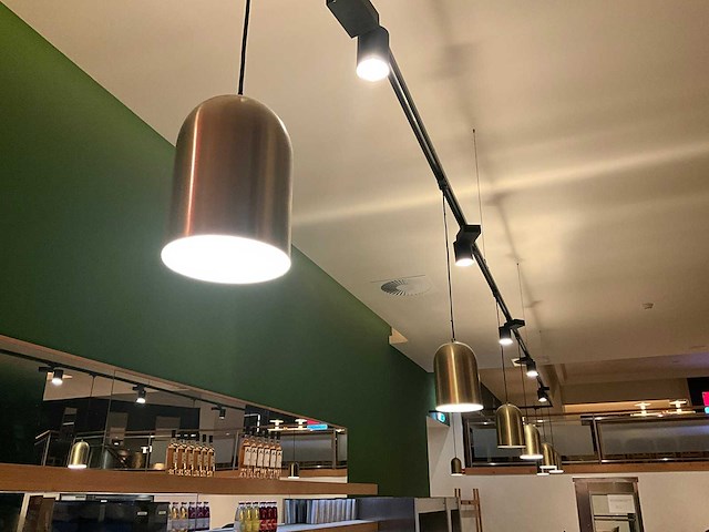 Lichtrail met 10 hanglampen en 6 spots - afbeelding 2 van  3