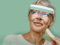 Lichttherapiebril luminette, 3, blauw/wit - afbeelding 2 van  2
