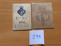 Lidkaart touring wegenhulp 1949. - afbeelding 1 van  4