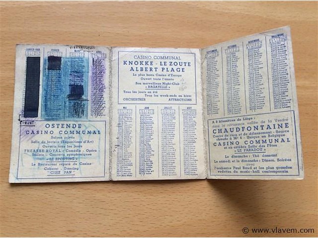 Lidkaart touring wegenhulp 1949. - afbeelding 2 van  4