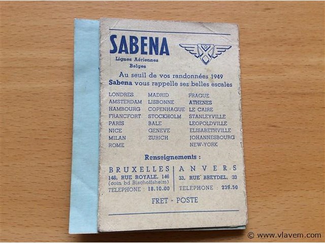 Lidkaart touring wegenhulp 1949. - afbeelding 4 van  4