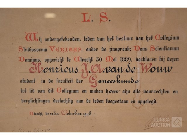 Lidmaatschapsbewijs uit 1948 - afbeelding 3 van  6
