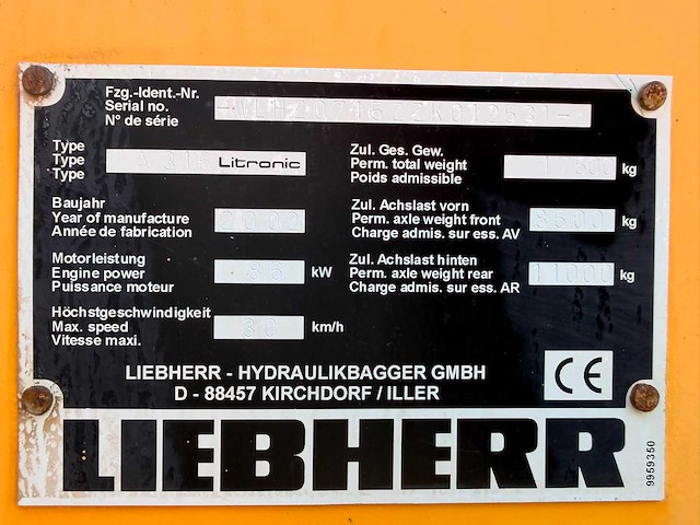 Liebher a 316 mobiele bandengraafmachine met rotortilt - afbeelding 7 van  15