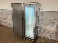 Liebherr - glasdeurkoelkast in mobiel rvs frame