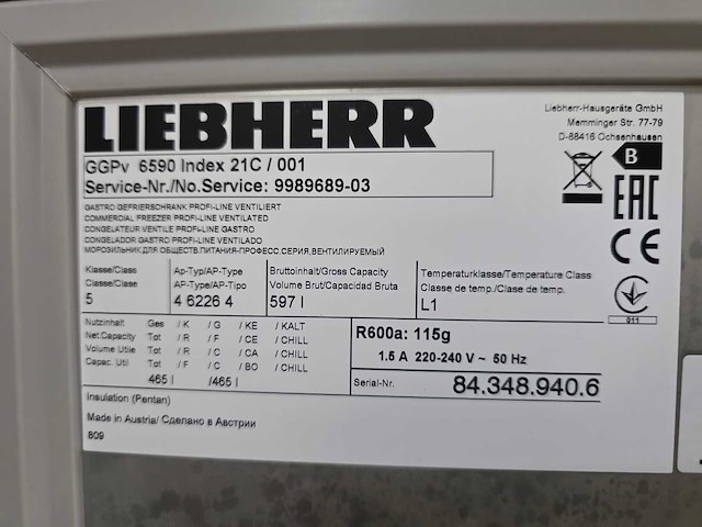 Liebherr - profipremiumline 462264 - rvs vriezer - afbeelding 6 van  7