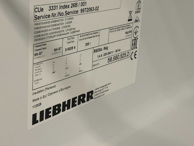 Liebherr 9 6005 4 koel/ vriescombinatie - afbeelding 6 van  6