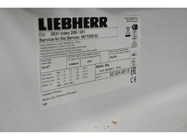 Liebherr cu 2831 koel-vries combinatie - afbeelding 5 van  5