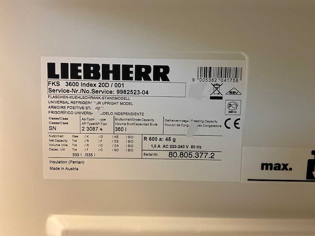 Liebherr fks 3600 laboratoriumkoelkast - afbeelding 5 van  5