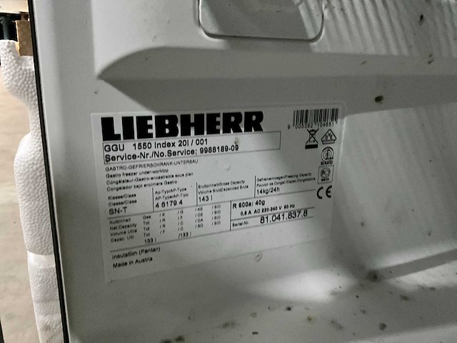 Liebherr ggu 1550 index vriezer - afbeelding 4 van  4