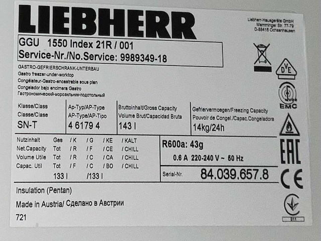 Liebherr ggu 1550 vriezer - afbeelding 4 van  4