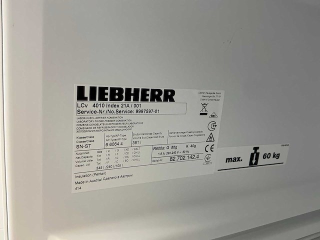 Liebherr lcv 4010 mediline laboratorium koelkast/vriezer combinatie - afbeelding 7 van  9