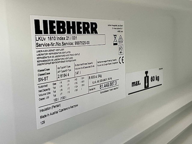 Liebherr lkuv 1610 mediline laboratoriumkoelkast - afbeelding 5 van  5