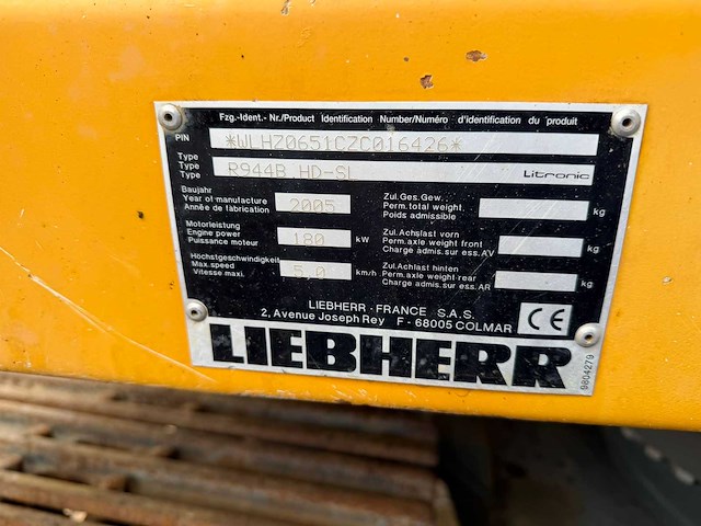 Liebherr r944b.hd sl rupsgraafmachine - afbeelding 6 van  6