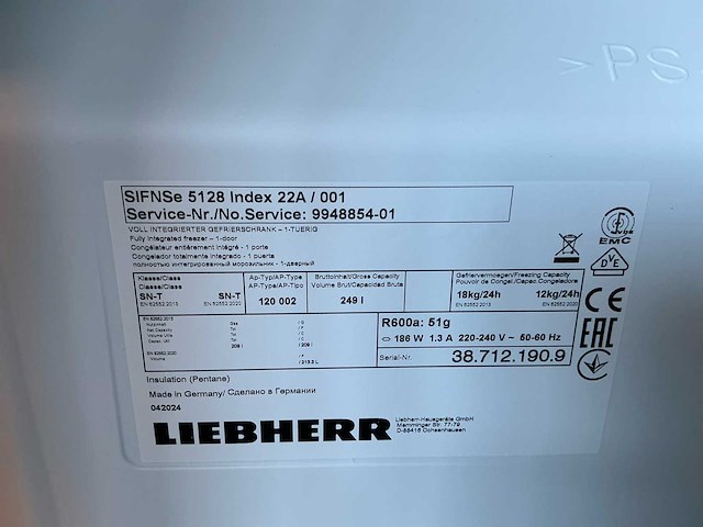 Liebherr sifnse5128 vriezer - afbeelding 5 van  9