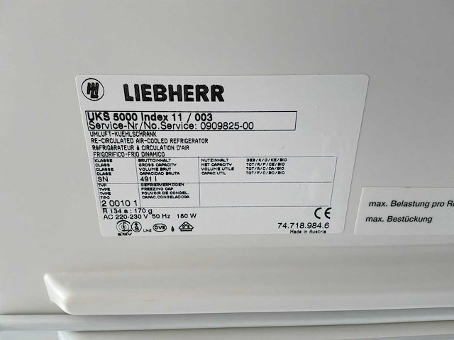 Liebherr uks 5000 laboratoriumkoelkast - afbeelding 5 van  5
