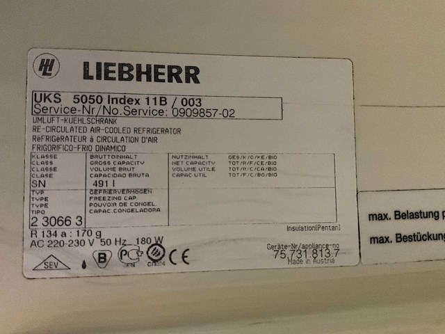 Liebherr uks 5050 index 11b/003 koelkast - afbeelding 6 van  6