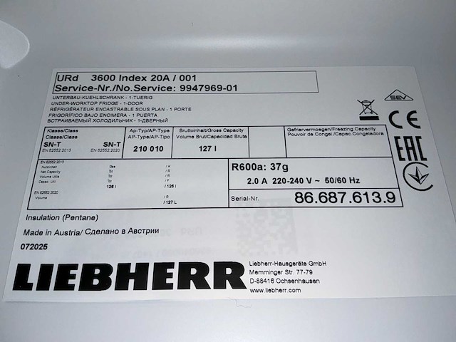 Liebherr urd3600-20 koelkast - afbeelding 12 van  14