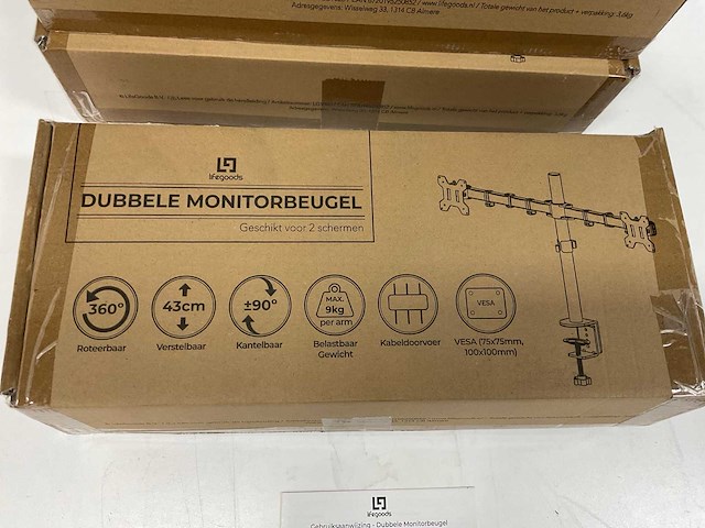 Lifegoods lg1020 lg1020 monitorbeugel (3x) - afbeelding 2 van  4