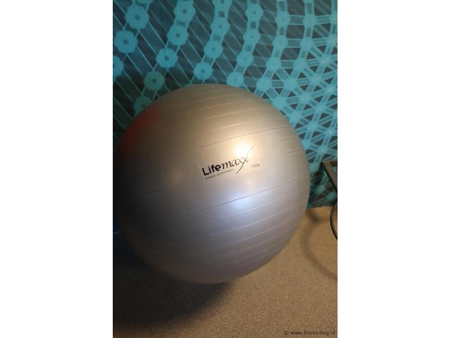Lifemaxx fitnessball 75cm incl. ophangbeugel - afbeelding 1 van  4