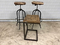 Lifestyle home collection - barkruk met verstelbare zitting en bijzettafel (2x) - afbeelding 6 van  6