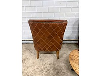 Lifestyle home collection - buffelleer fauteuil met bijzettafel (2x) - afbeelding 3 van  6