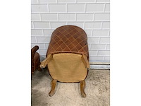 Lifestyle home collection - buffelleer fauteuil met bijzettafel (2x) - afbeelding 5 van  6