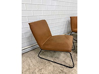 Lifestyle home collection - leaterlook fauteuil met bijzettafel (2x) - afbeelding 2 van  4