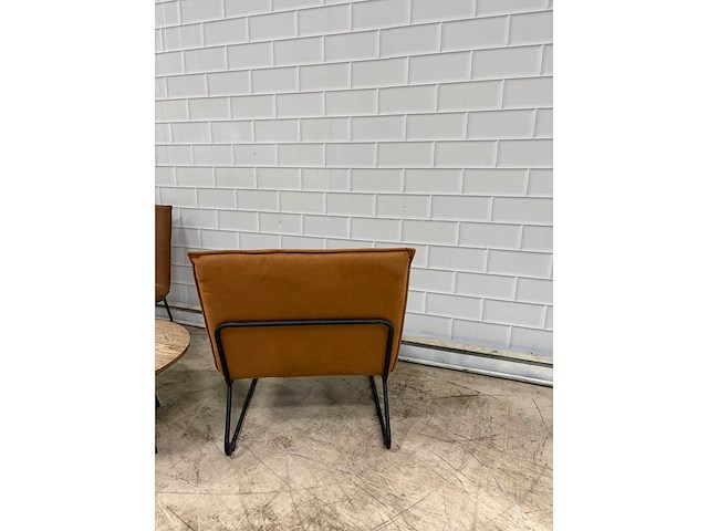 Lifestyle home collection - leaterlook fauteuil met bijzettafel (2x) - afbeelding 4 van  4